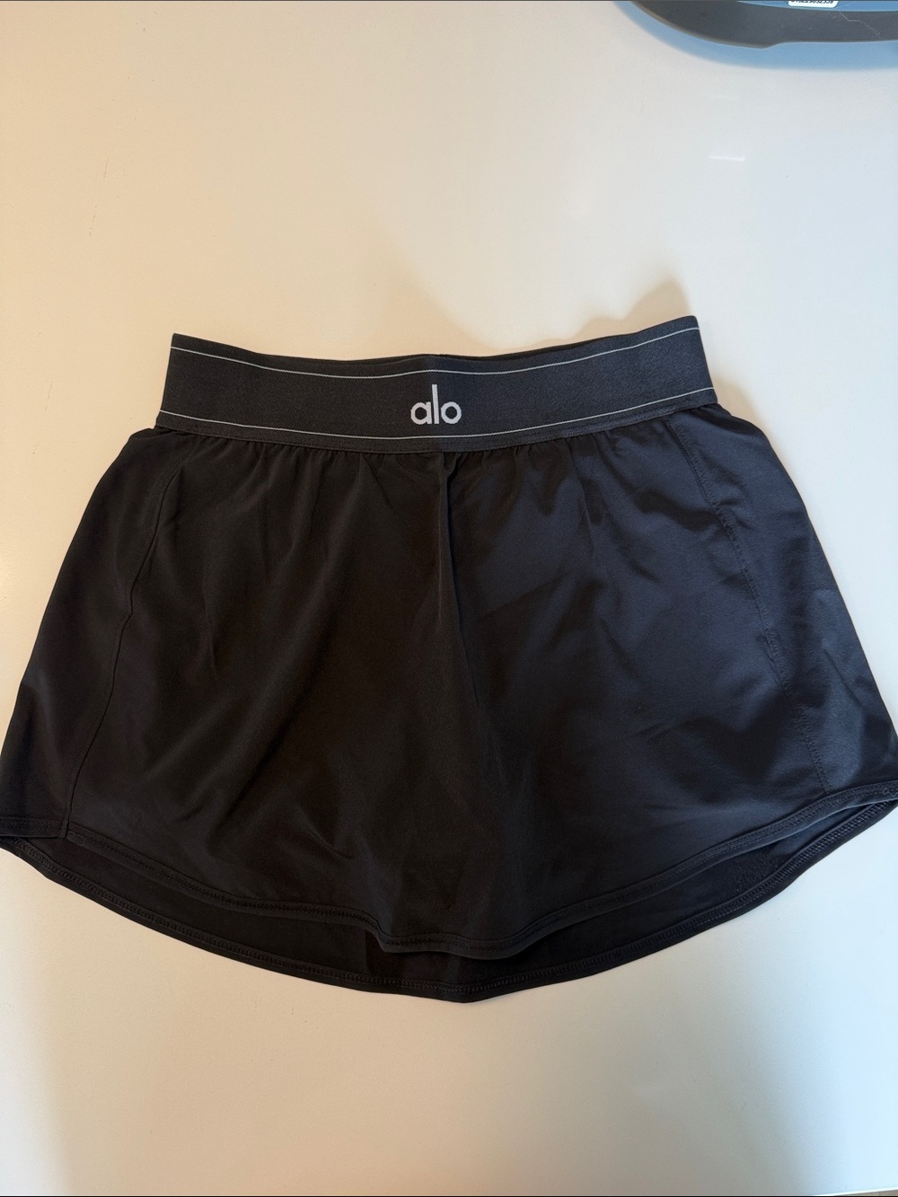 ALO Yoga Black Athletic Skort with Branded Waistband